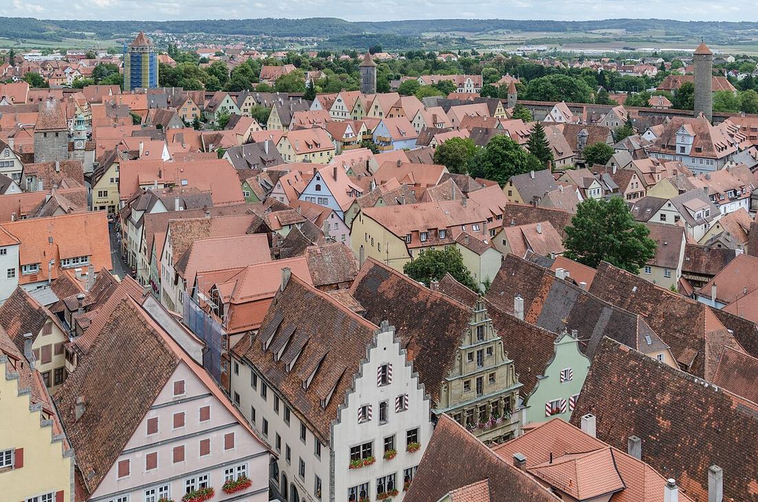 Panorama der Altstadt von Rothenburg ob der Tauber